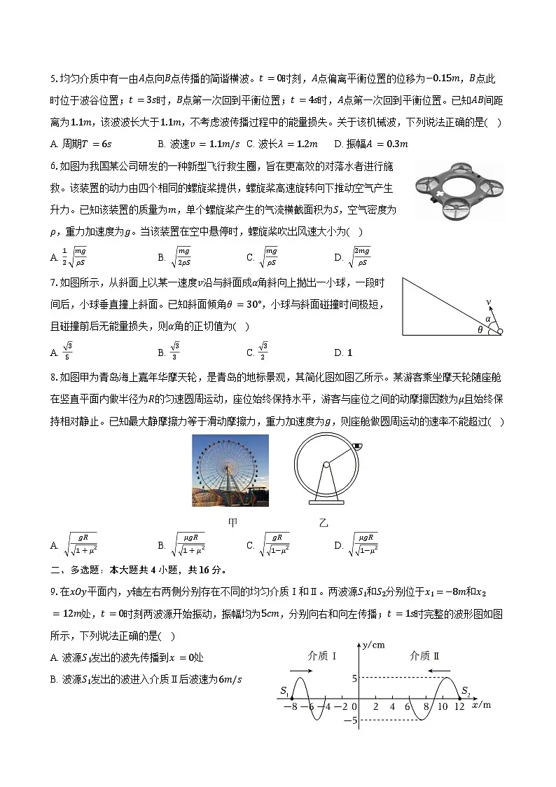2025-2026学年山东省青岛市城阳区高三（上）期中物理试卷（含答案）第2页