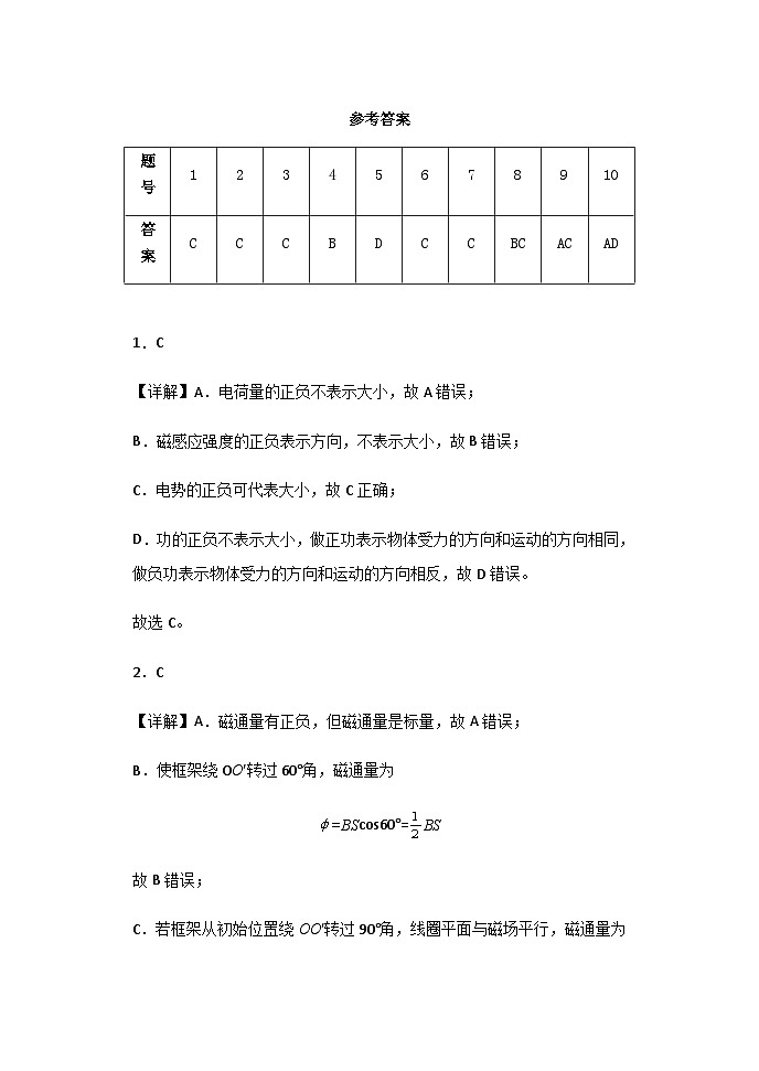 高二物理答案第1页