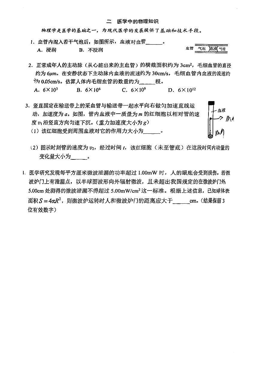 2024-2025学年浦东高三上学期期末物理试题无答案第2页