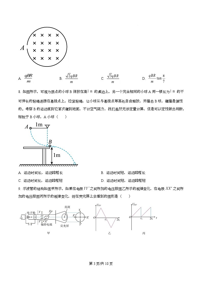 浙江省卓越高中联盟2025-2026学年高二上学期11月期中物理试题（原卷版）第3页