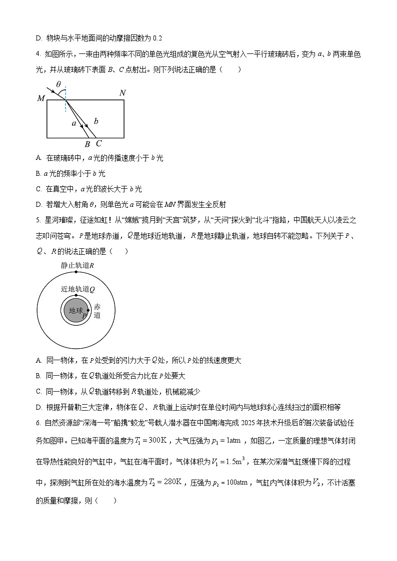 云南省玉溪师范学院附属中学2025-2026学年高三上学期11月期中物理试题第2页