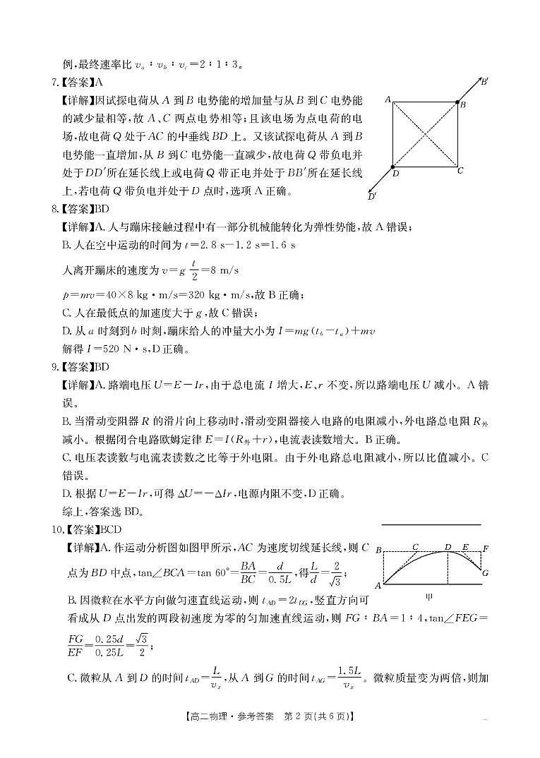 江西三新协同教研共同体2026届高二上学期12月联考物理答案第2页