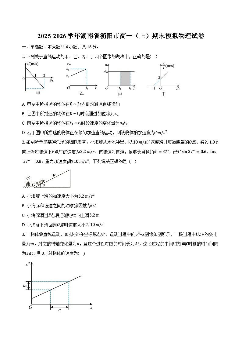 2025-2026学年湖南省衡阳市高一（上）期末模拟物理试卷（含答案）第1页
