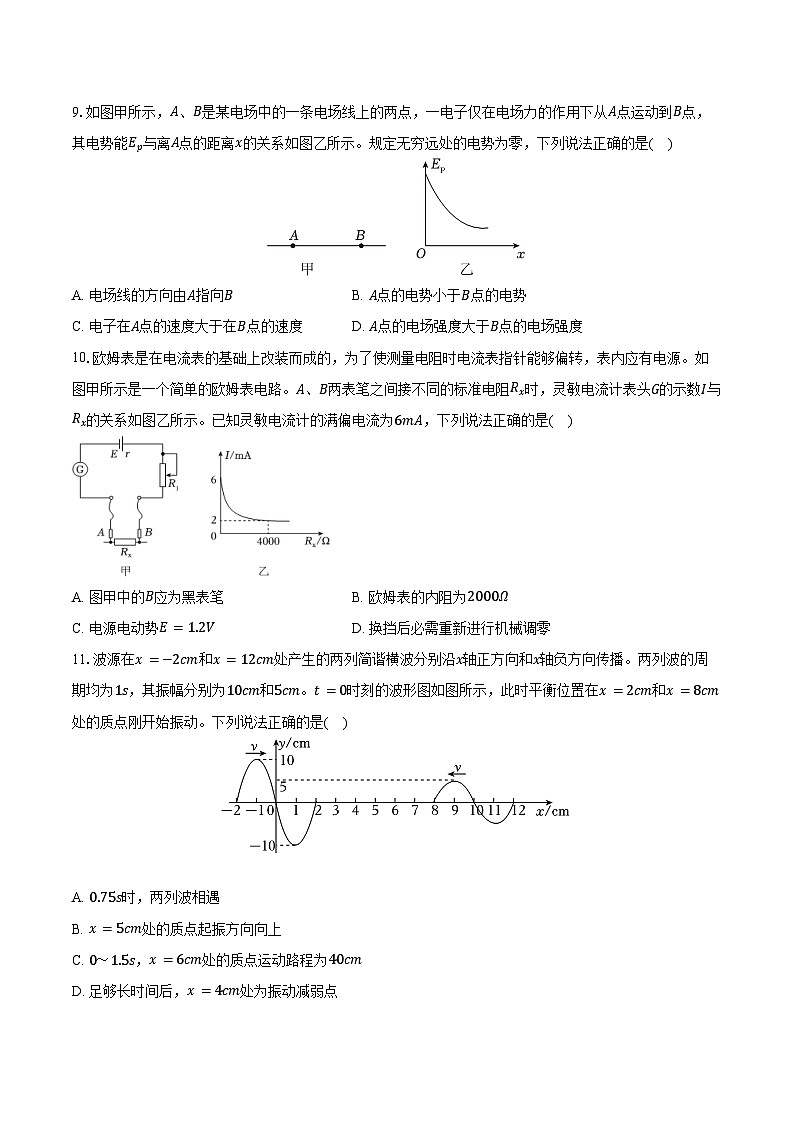 2025-2026学年山东省青岛市即墨区高二（上）期中物理试卷（含答案）第3页