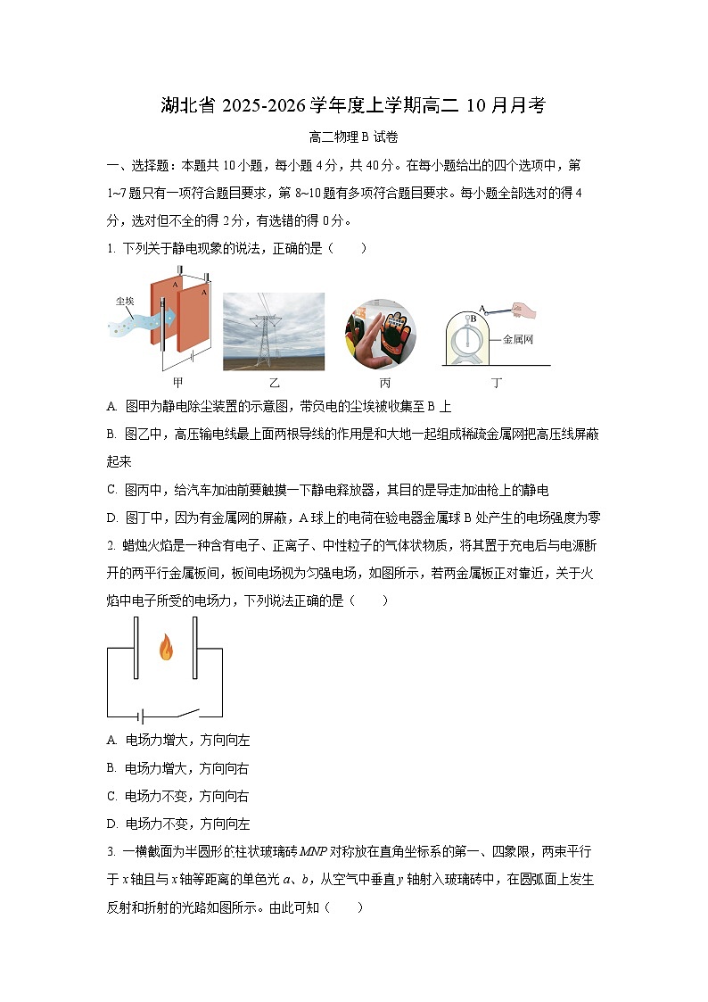 湖北省新八校协作体2025-2026学年高二上学期10月月考（B）物理试卷（学生版）第1页