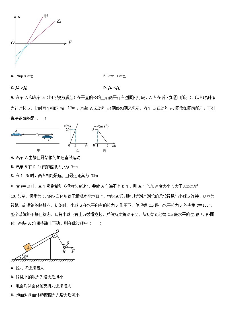 吉林省通化市梅河口市第五中学2025-2026学年高一上学期12月月考物理试题第3页