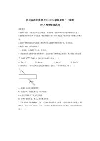 四川省成都市简阳中学2025-2026学年高三上学期10月月考物理试卷（学生版）