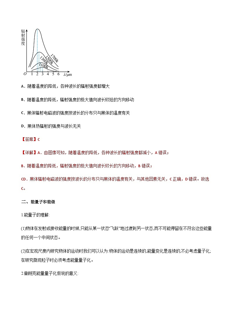（人教版）必修第三册高二物理同步导学案13.5 能量量子化（解析版）第3页