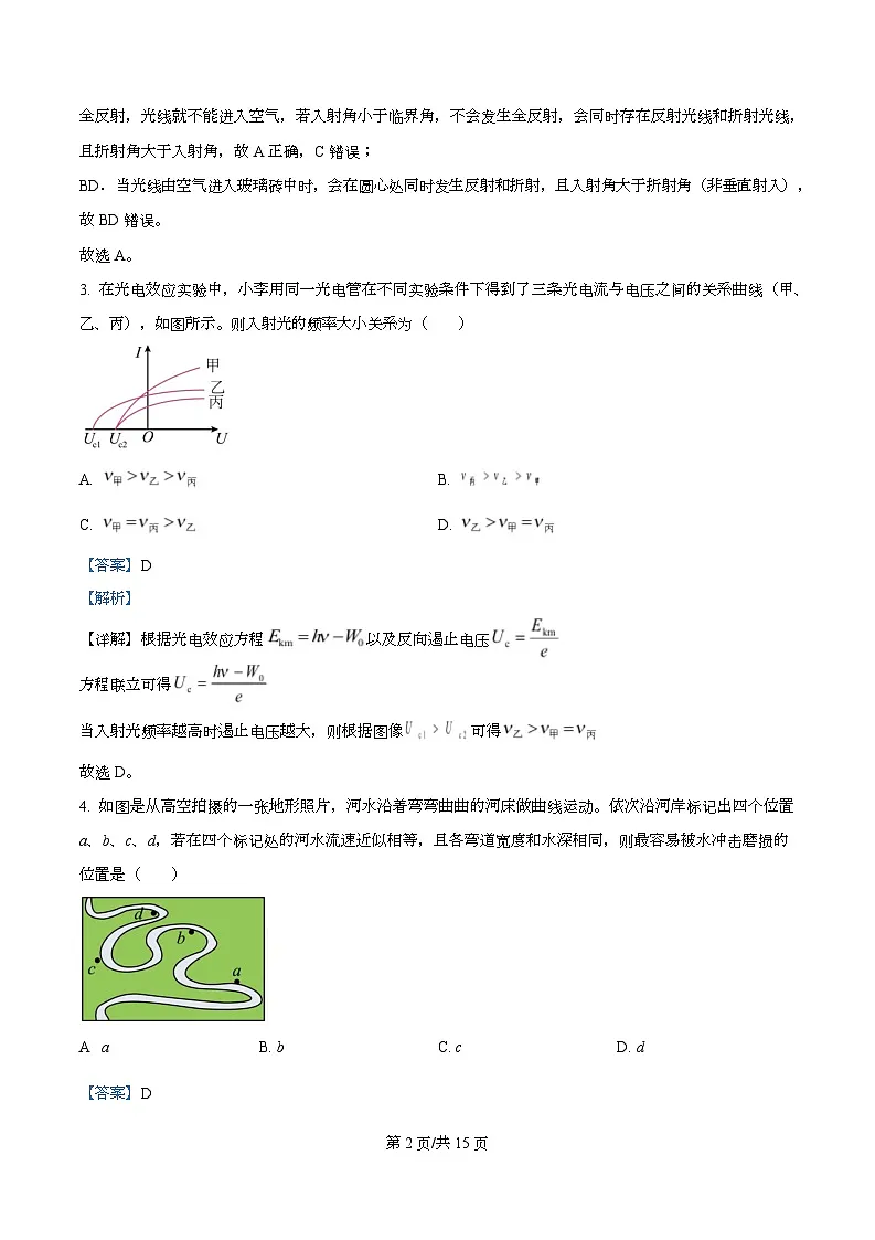 重庆市南开中学2026届高三上学期7月考试物理试题 Word版含解析第2页