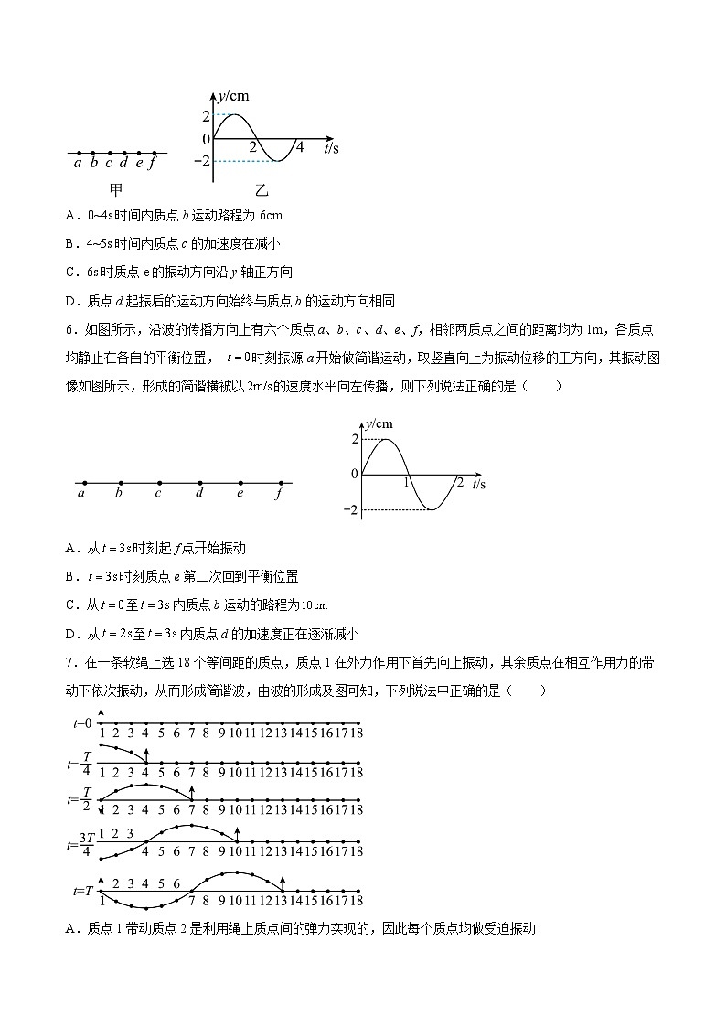 （人教版）选择性必修第一册高二物理同步课后培优练习3.1波的形成3.2波的描述（原卷版）第3页