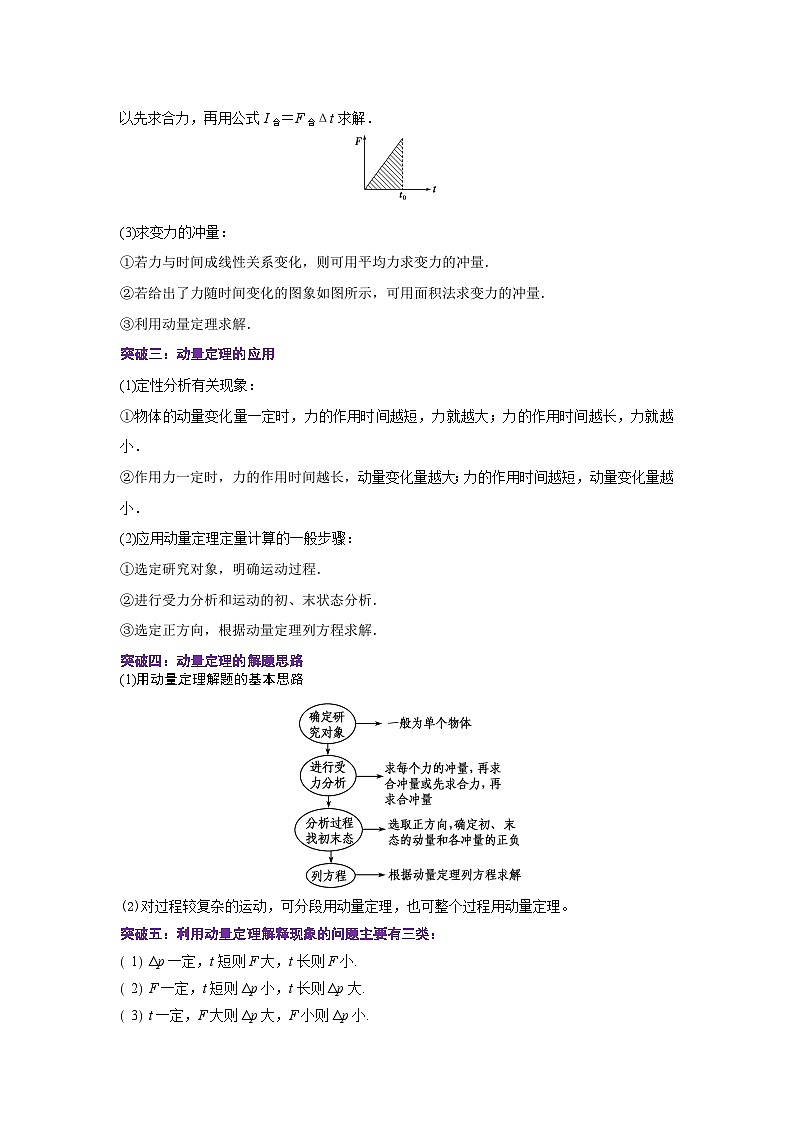 （人教版）选择性必修第一册高二物理同步学案1.2 动量定理（原卷版）第2页