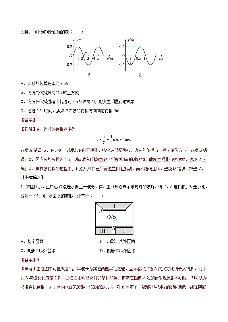 （人教版）选择性必修第一册高二物理上学期同步学案+巩固练习3.3 波的反射、折射和衍射（解析版）第2页