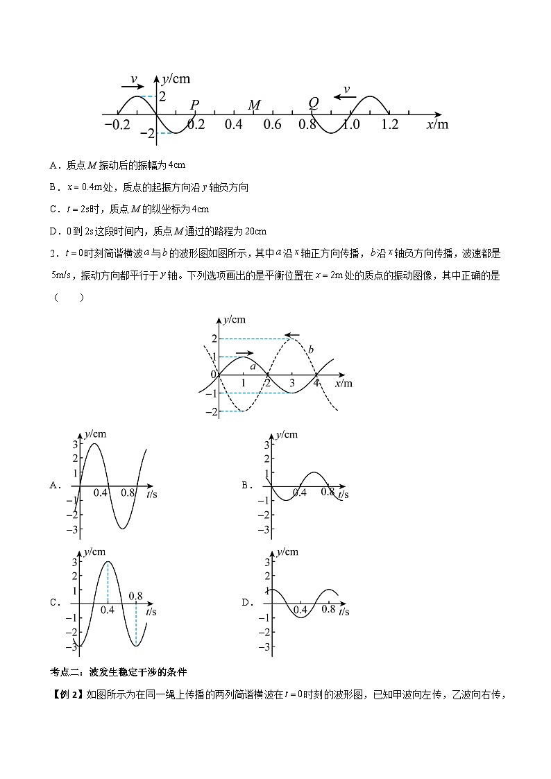 （人教版）选择性必修第一册高二物理上学期同步学案+巩固练习3.4 波的干涉（原卷版）第2页