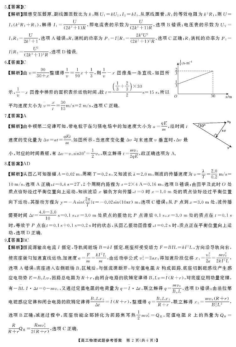 湖南名校联盟2026届高三上学期12月联考物理答案第2页
