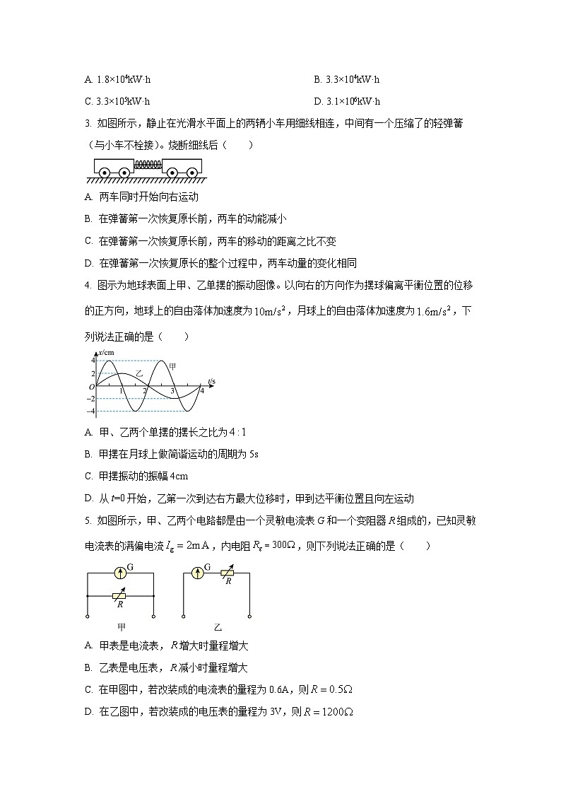 湖北省十堰市普通高中区县联合体2025-2026学年高二上学期期中测评（B）物理试卷（学生版）第2页