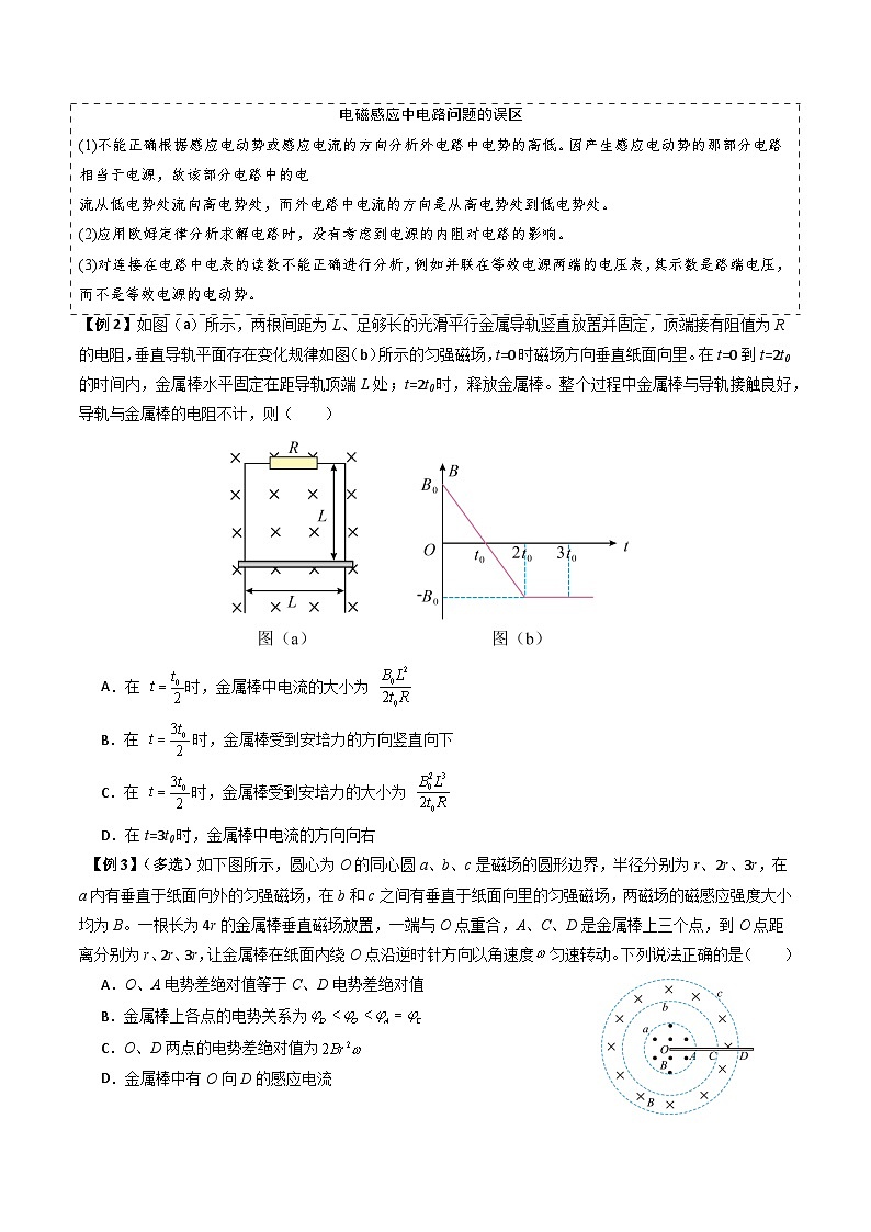 专题12 电磁感应中的电路与图像问题（二大题型）（原卷版）第2页