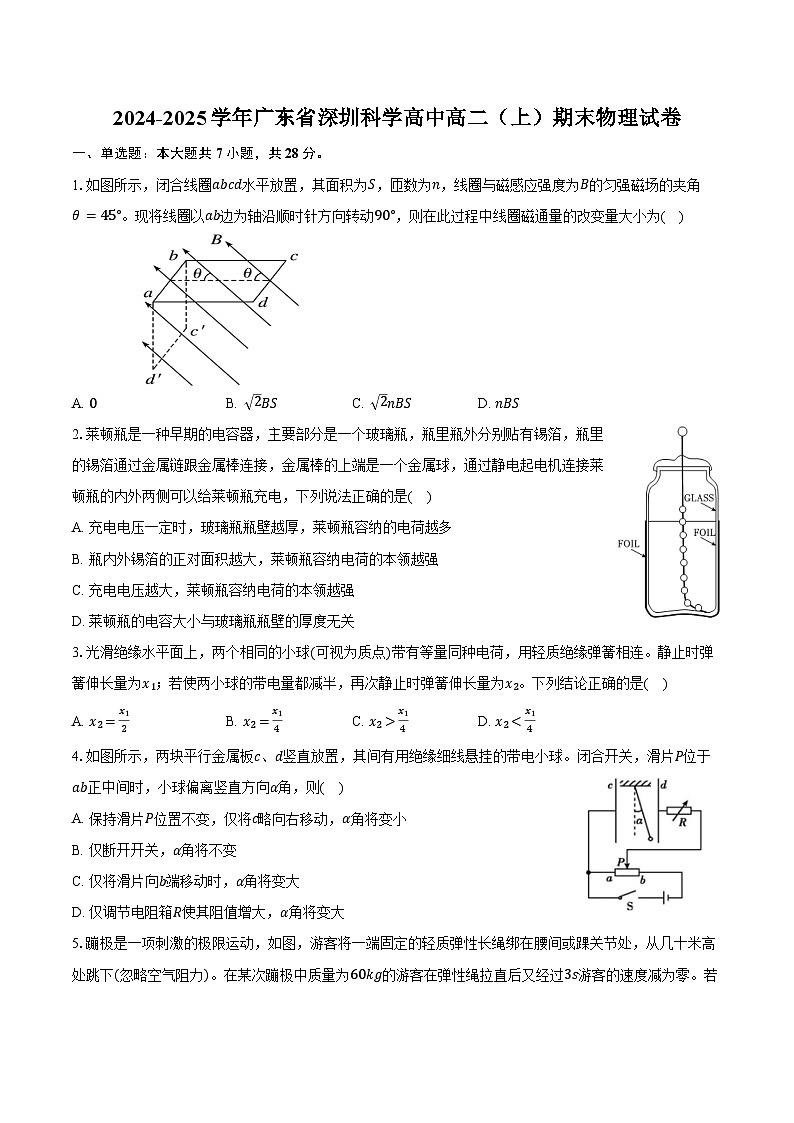 2024-2025学年广东省深圳科学高中高二（上）期末物理试卷（含答案）第1页