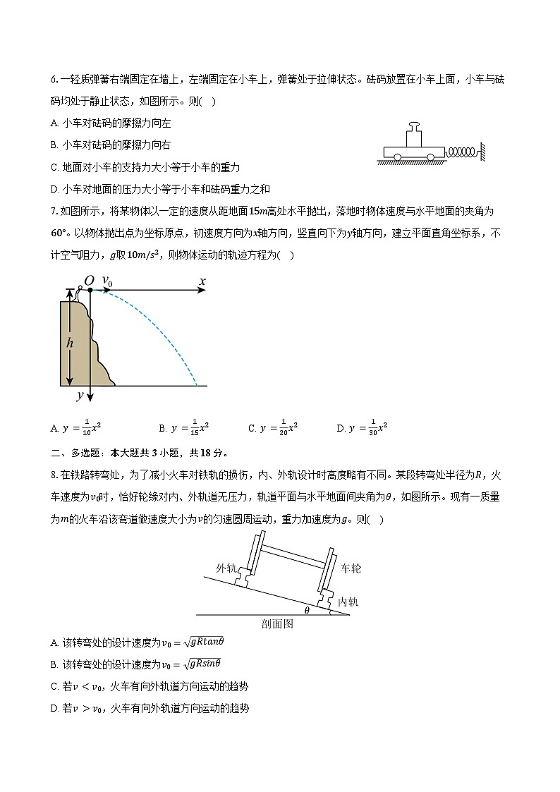 2024-2025学年河北省唐山市高一（上）期末物理试卷（含解析）第2页