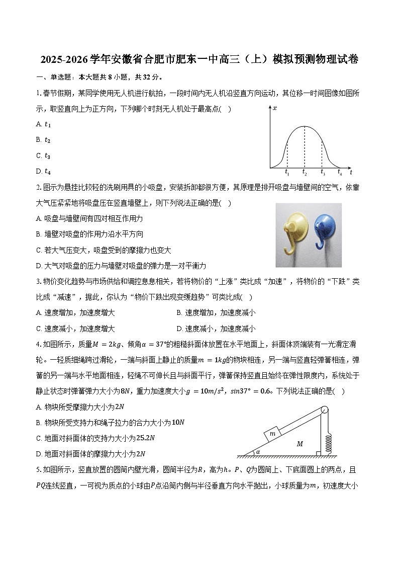 2025-2026学年安徽省合肥市肥东一中高三（上）模拟预测物理试卷（含解析）第1页
