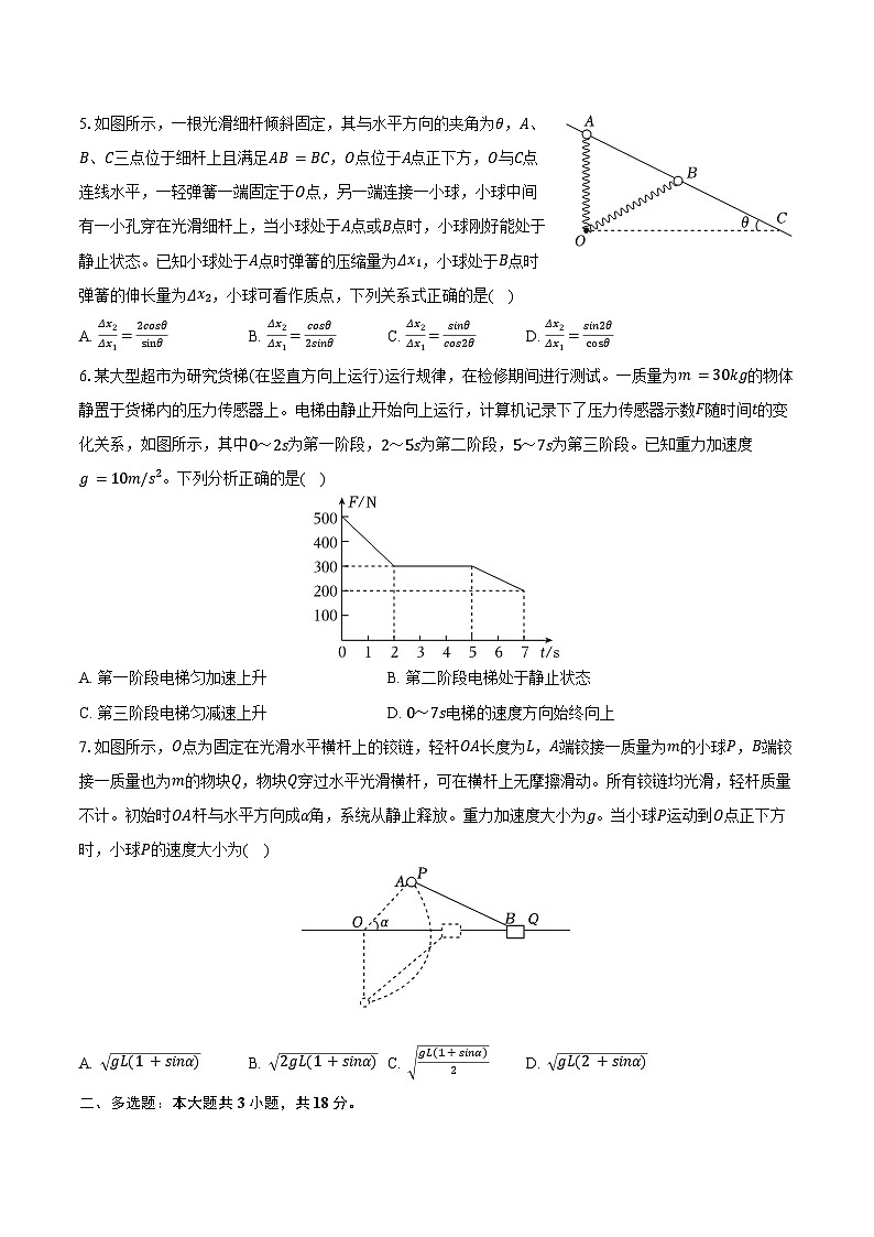 2025-2026学年河北省高三（上）期中物理试卷（A卷）（含答案）第2页
