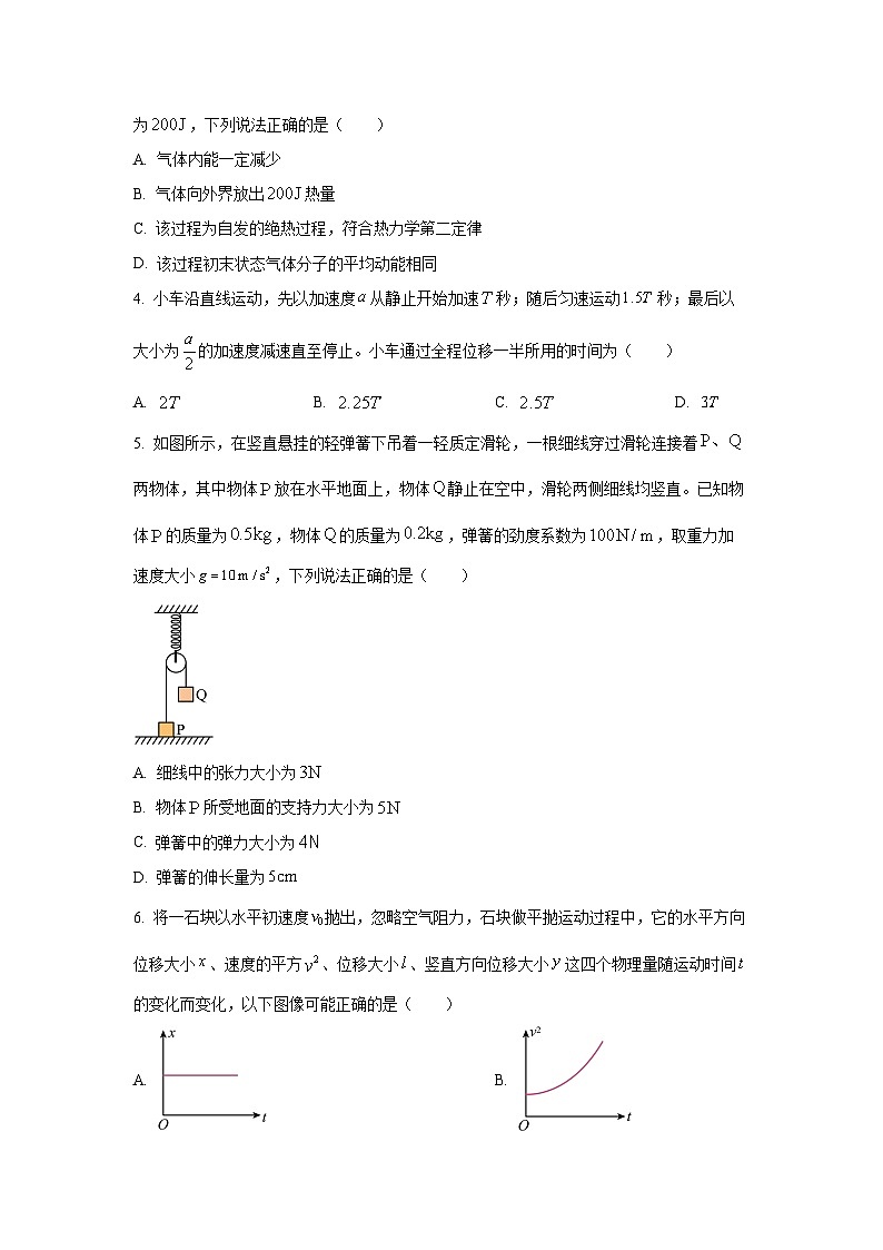 2025-2026学年安徽省部分学校高三上学期10月联考物理试卷（学生版）第2页