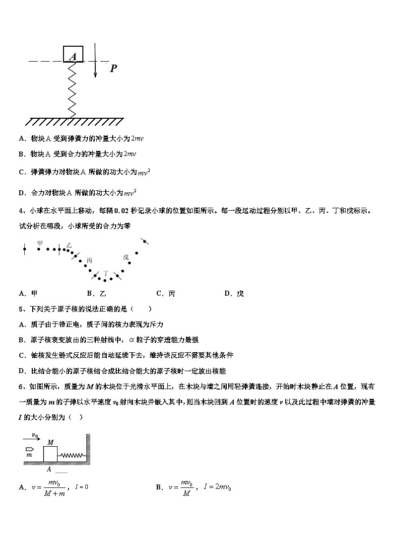 2026届安徽滁州市来安县水口中学高三下学期一模考试物理试题含解析第2页
