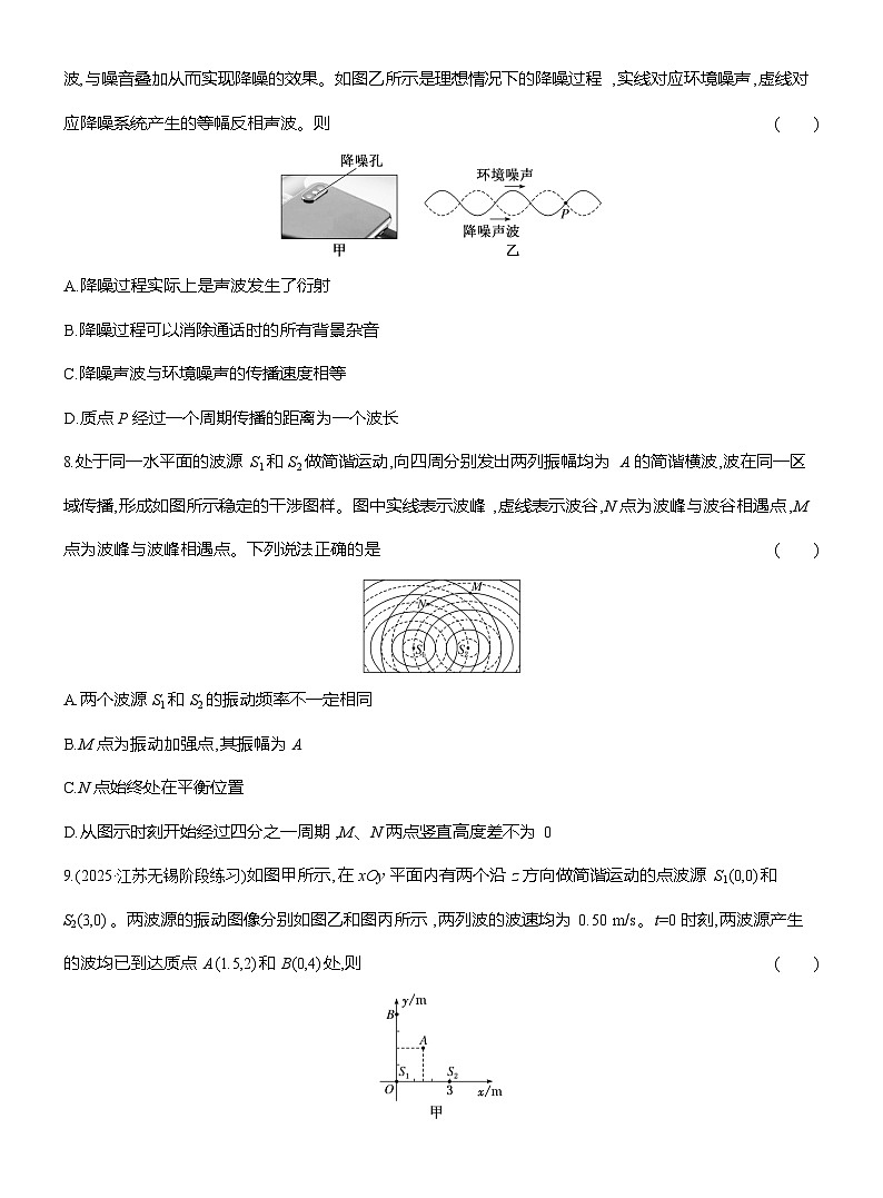 高二物理（人教版选择性必修一）试题课时跟踪检测3.4波的干涉（Word版附解析）第3页