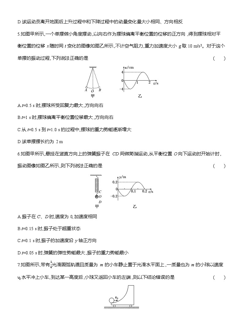 高二物理（人教版选择性必修一）试题模块综合检测（一）（Word版附解析）第2页