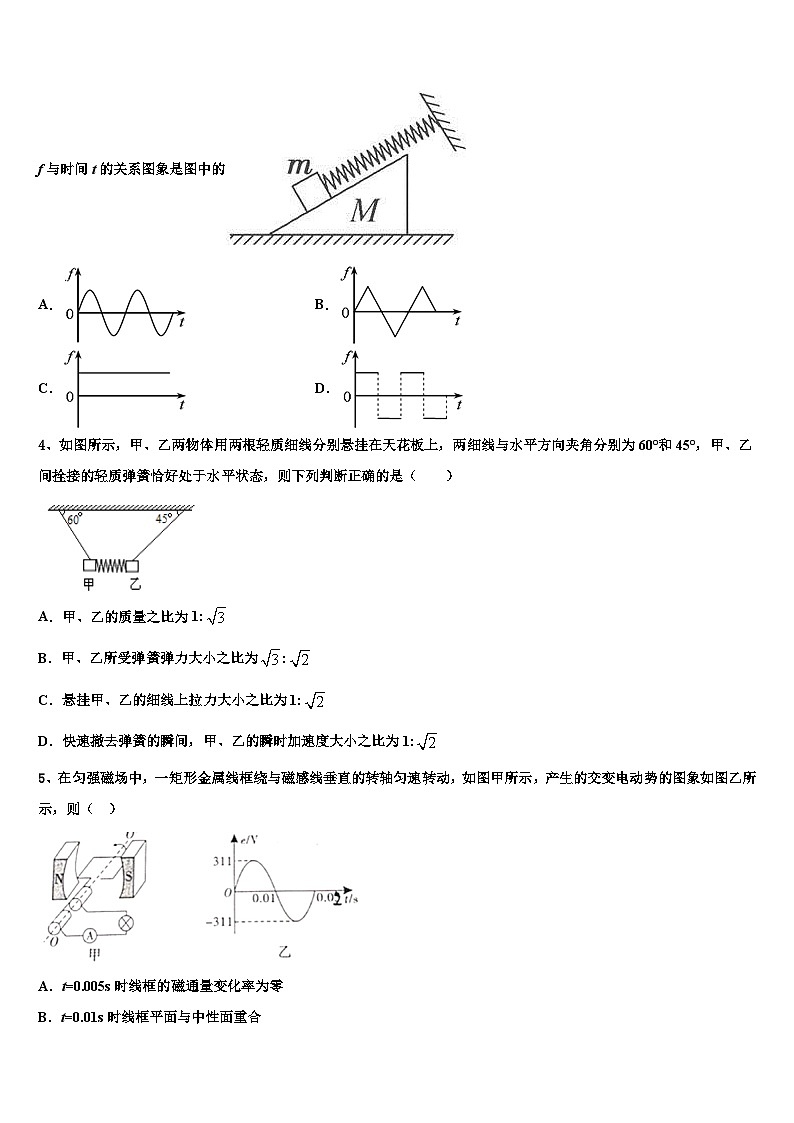 2026届安徽省合肥市巢湖市高考物理三模试卷含解析第2页