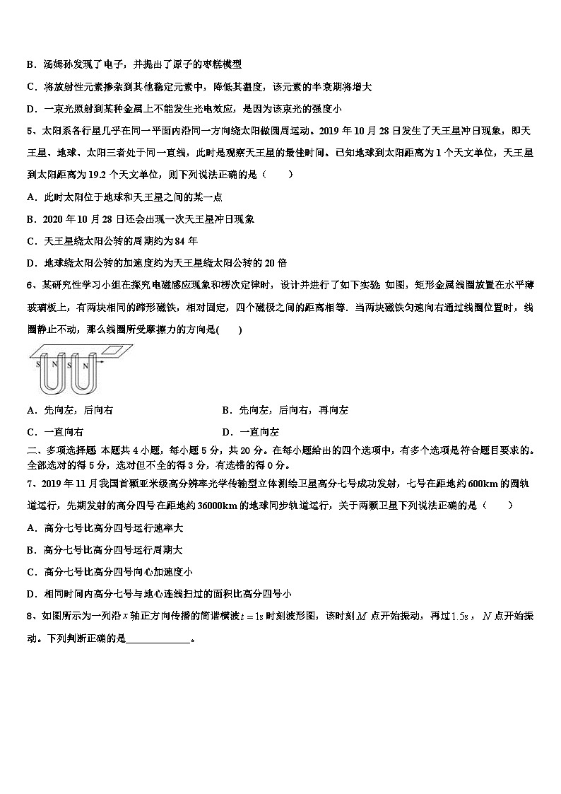 2026届安徽省合肥市第八中学高考仿真卷物理试卷含解析第2页
