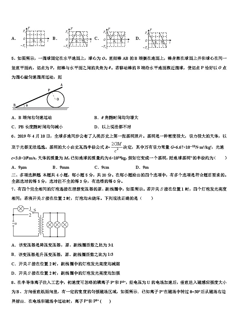 2026届安徽省合肥市肥东中学高考冲刺物理模拟试题含解析第2页
