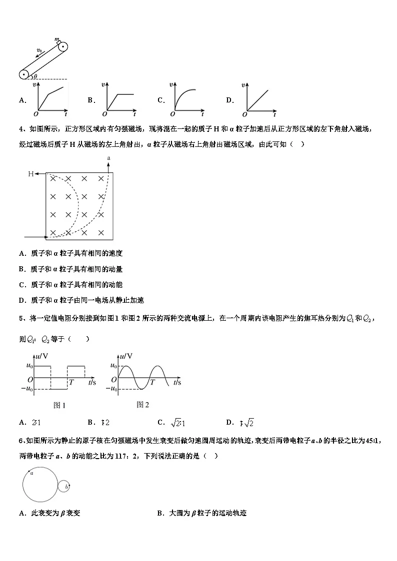 2026届安徽省合肥市高考物理考前最后一卷预测卷含解析第2页