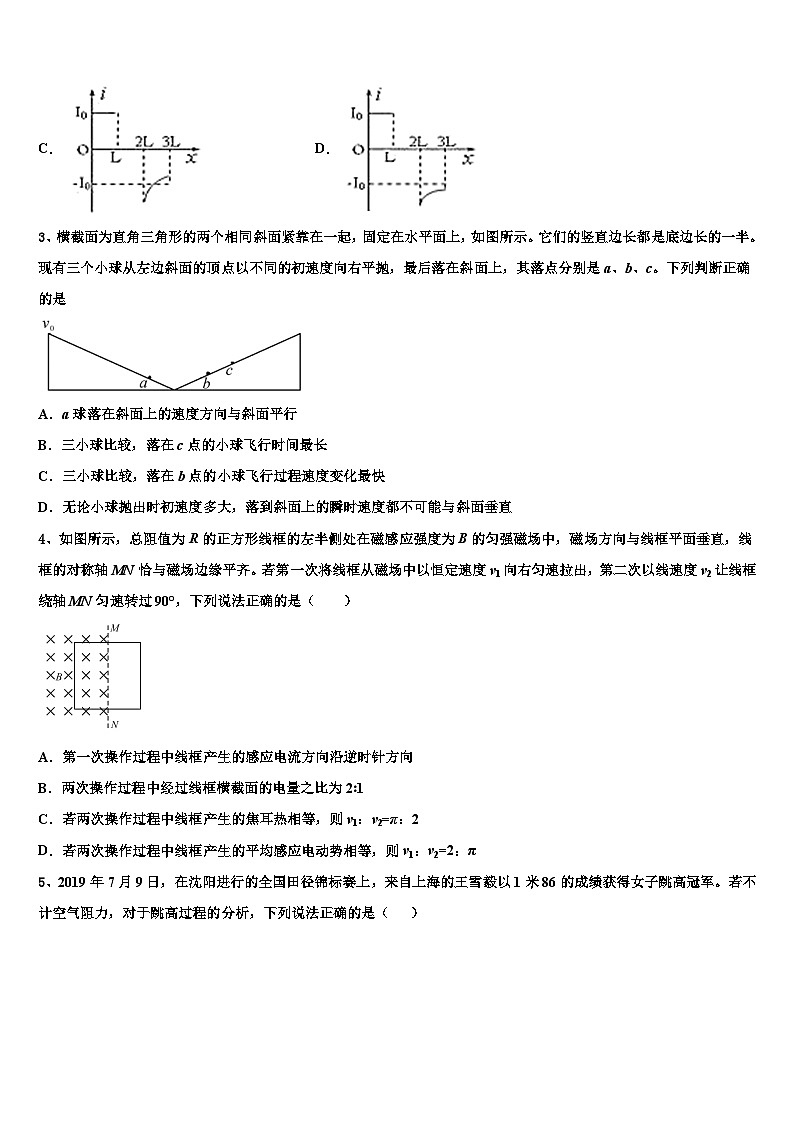 2026届安徽省合肥市庐阳区第一中学高考压轴卷物理试卷含解析第2页