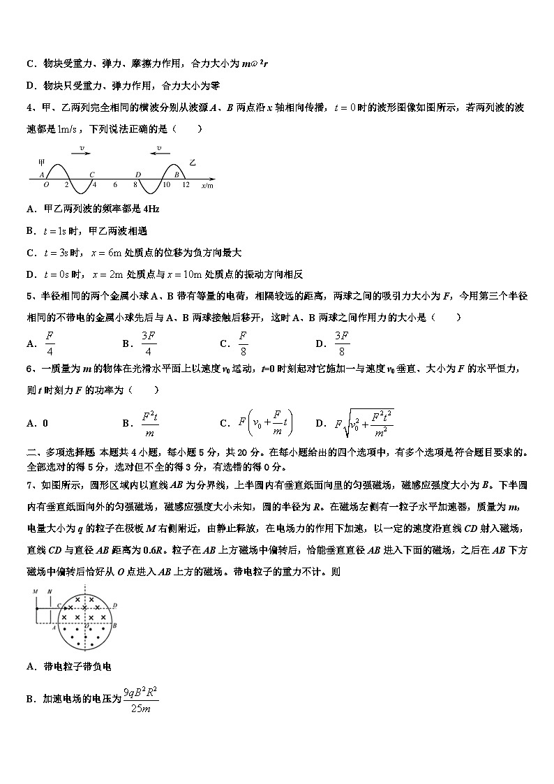 2026届安徽省合肥市一六八中高考物理三模试卷含解析第2页