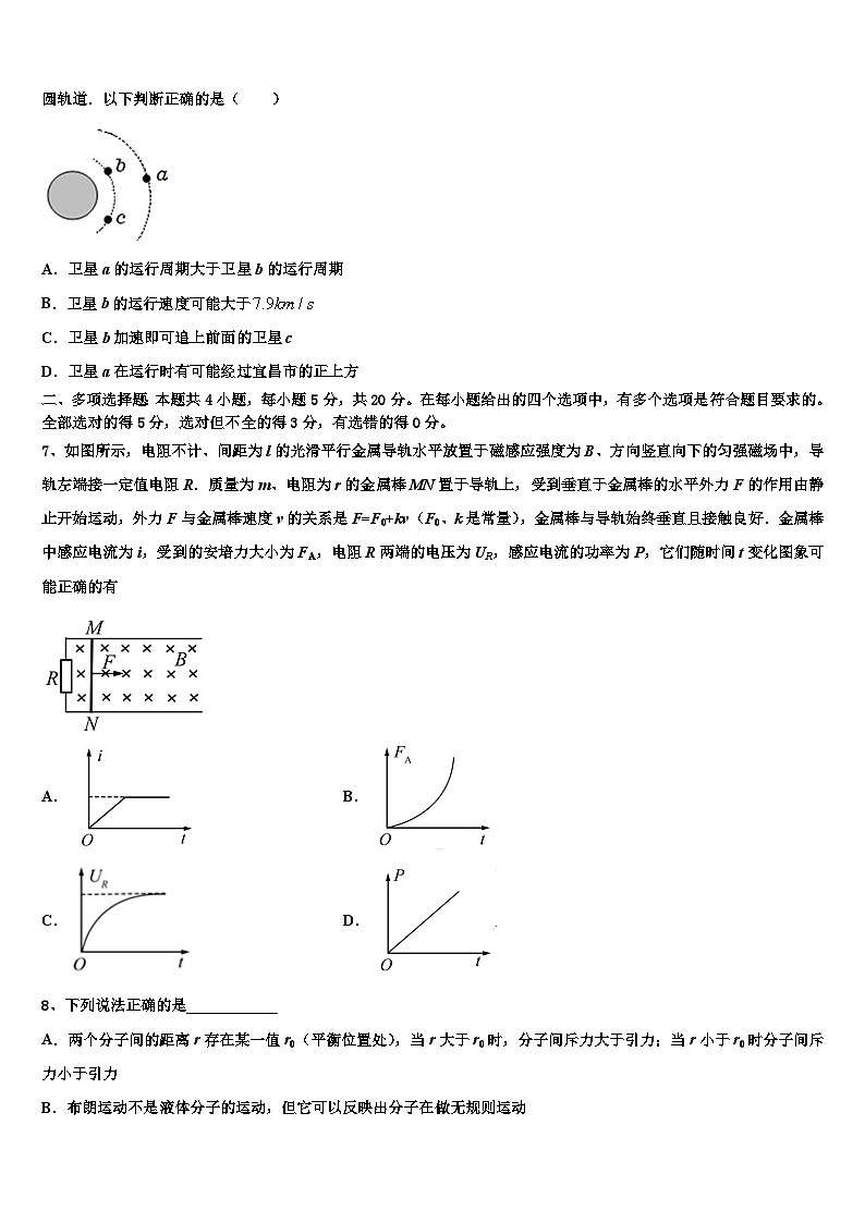 2026届安徽省滁州市重点中学高考物理全真模拟密押卷含解析第3页