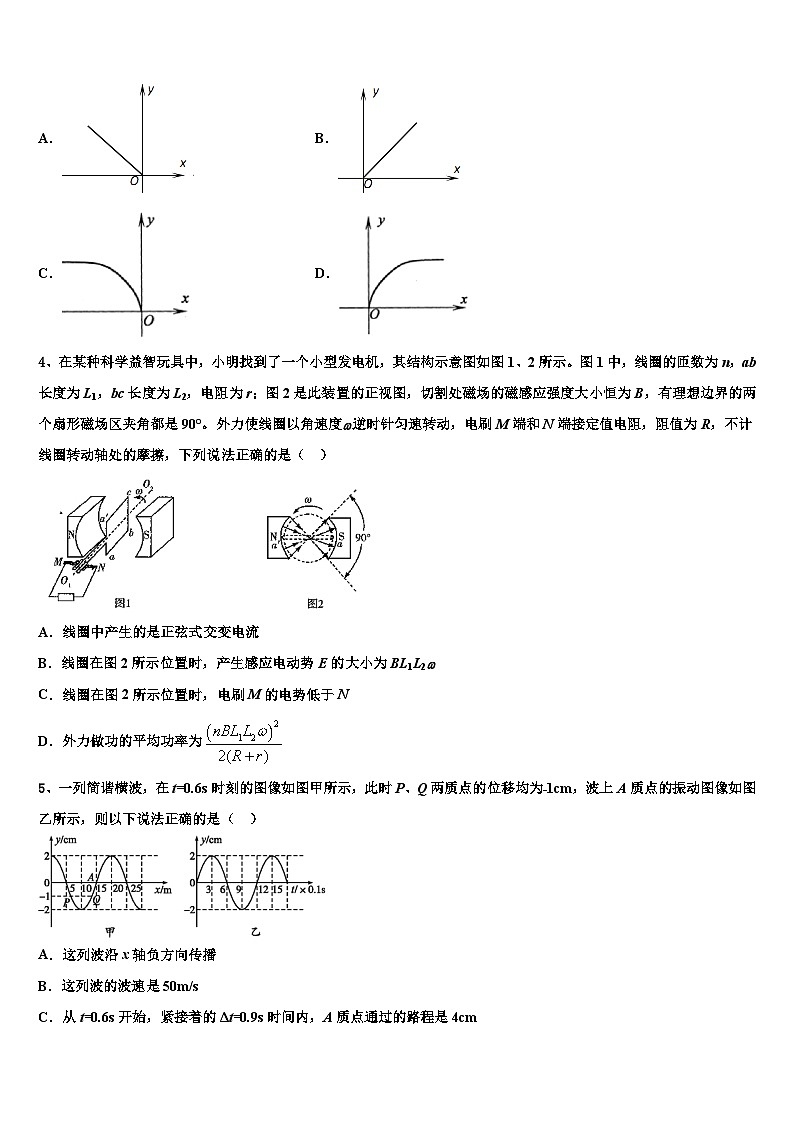 2026届安徽省滁州市定远县西片区高考仿真模拟物理试卷含解析第2页
