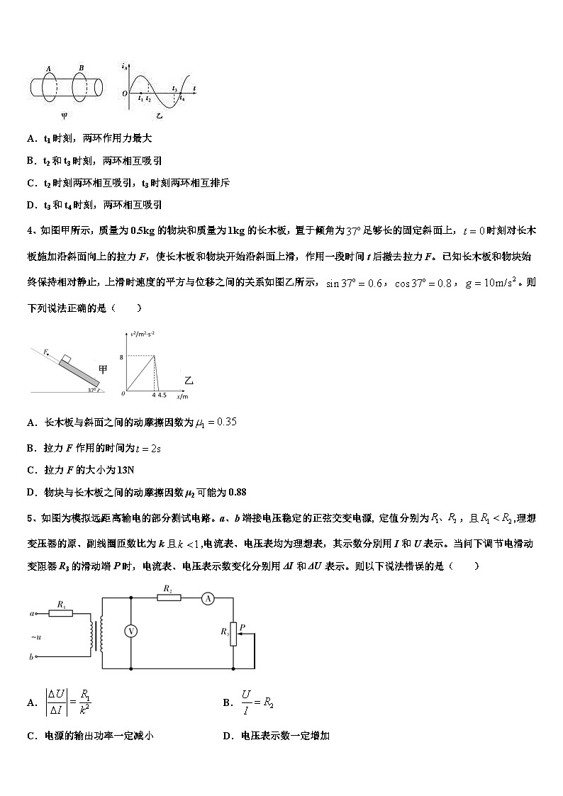 2026届安徽省肥东县二中高考物理倒计时模拟卷含解析第2页