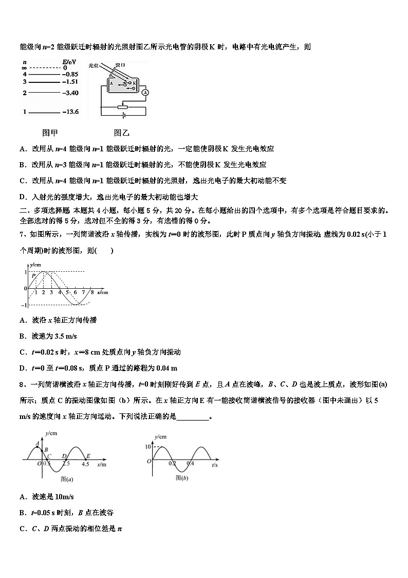 2026届安徽省阜阳市颍上二中高考物理四模试卷含解析第3页