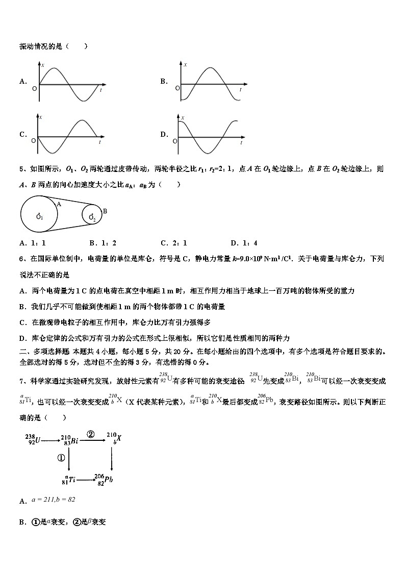 2026届安徽省淮南市第一中学高考考前提分物理仿真卷含解析第2页