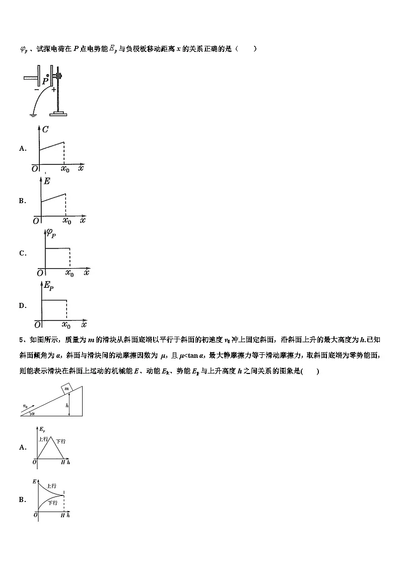 2026届安徽省界首市高考物理必刷试卷含解析第2页