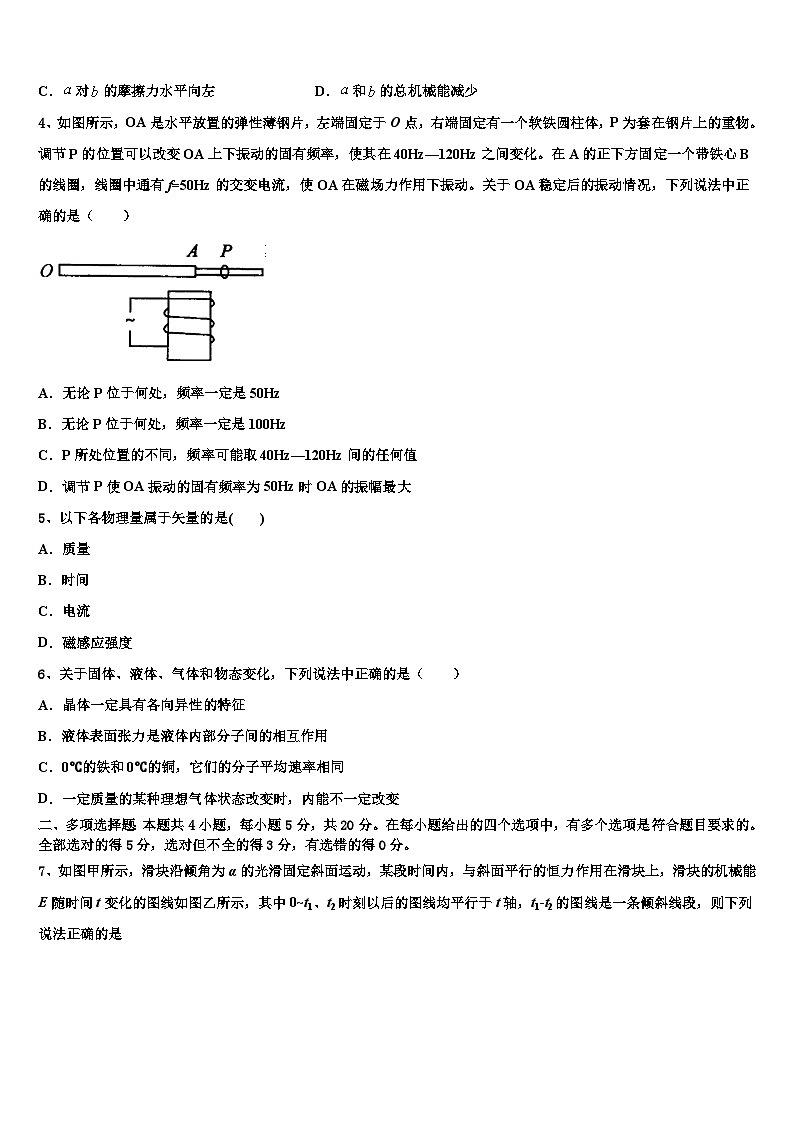 2026届安徽省考试研究中心高考物理倒计时模拟卷含解析第2页