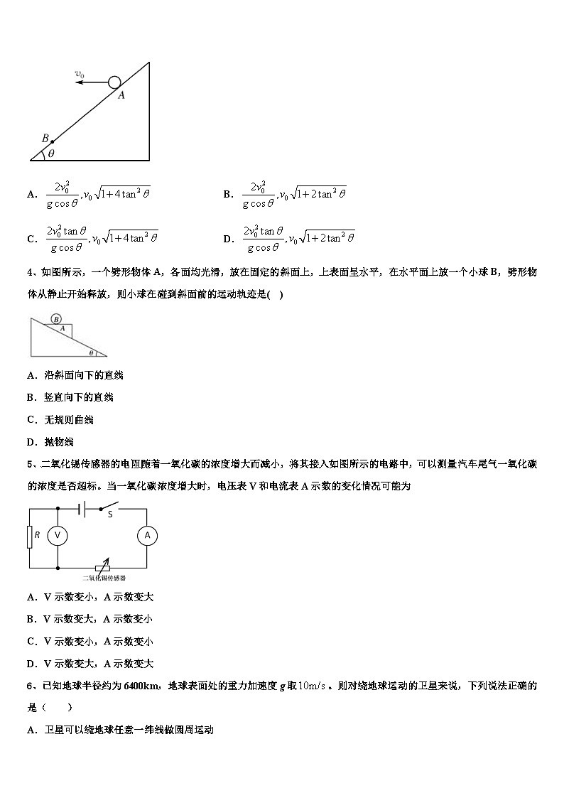 2026届安徽省马鞍山二中高考物理二模试卷含解析第2页