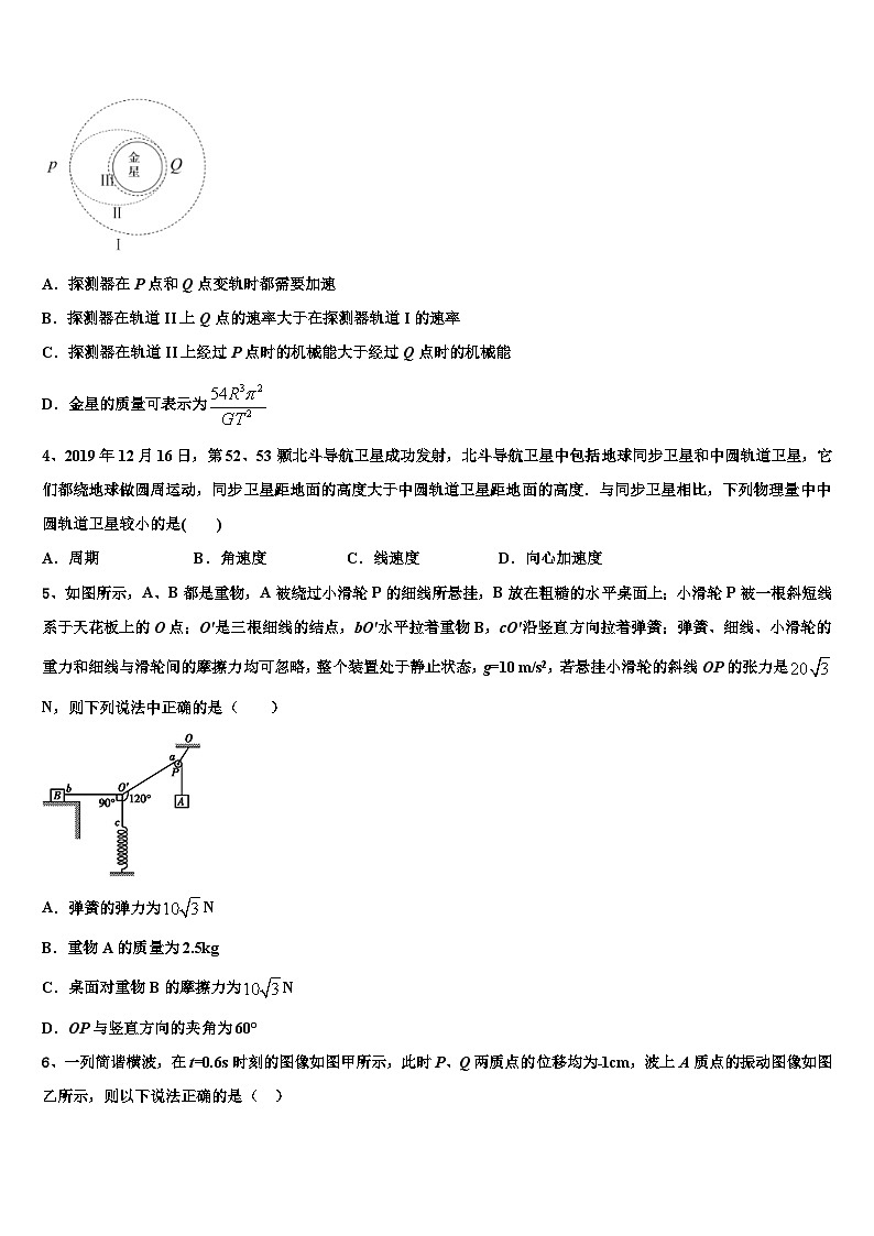 2026届安徽省蒙城一中高考物理一模试卷含解析第2页