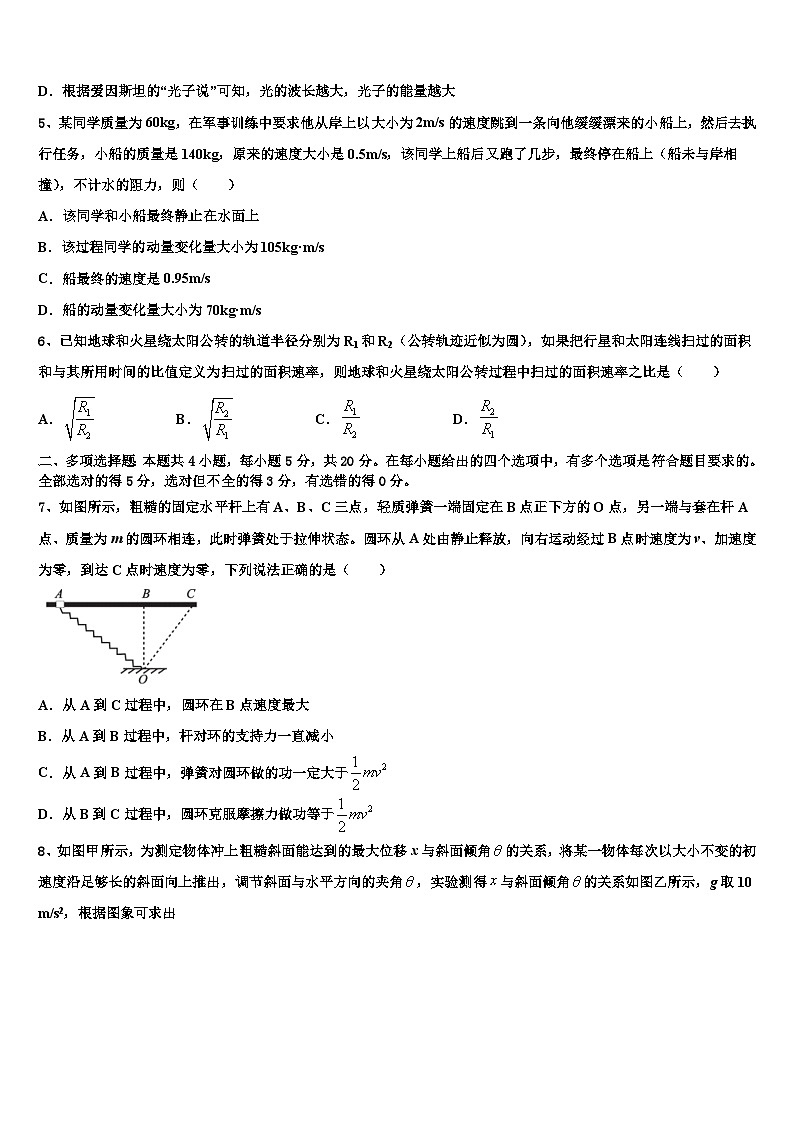 2026届安徽省濉溪县高考物理必刷试卷含解析第3页