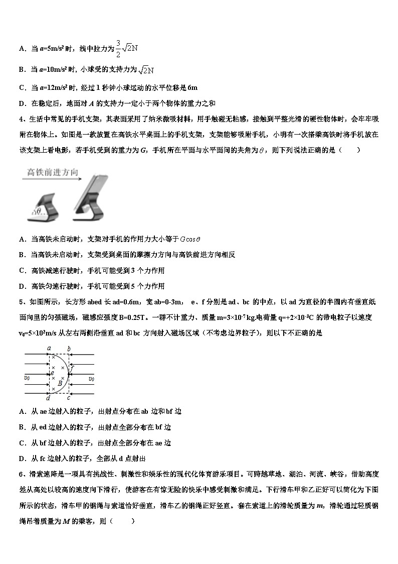 2026届安徽省铜陵市铜都双语学校高考物理押题试卷含解析第2页