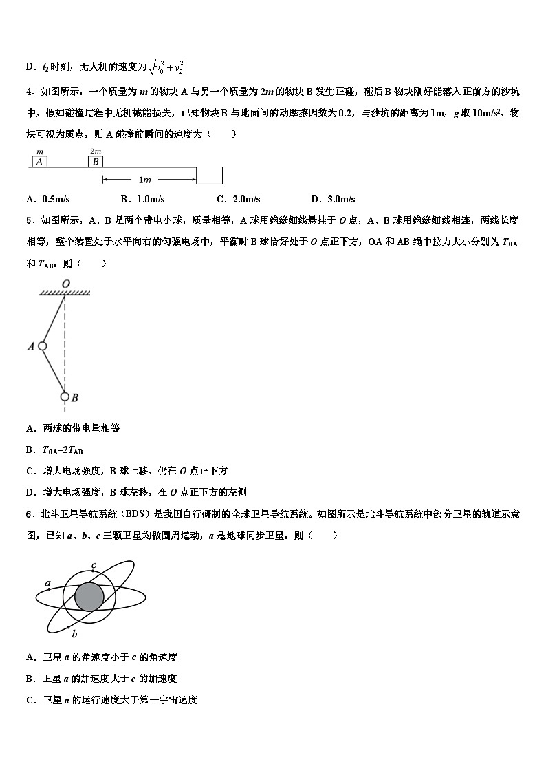 2026届安徽省铜陵市重点中学高考临考冲刺物理试卷含解析第2页