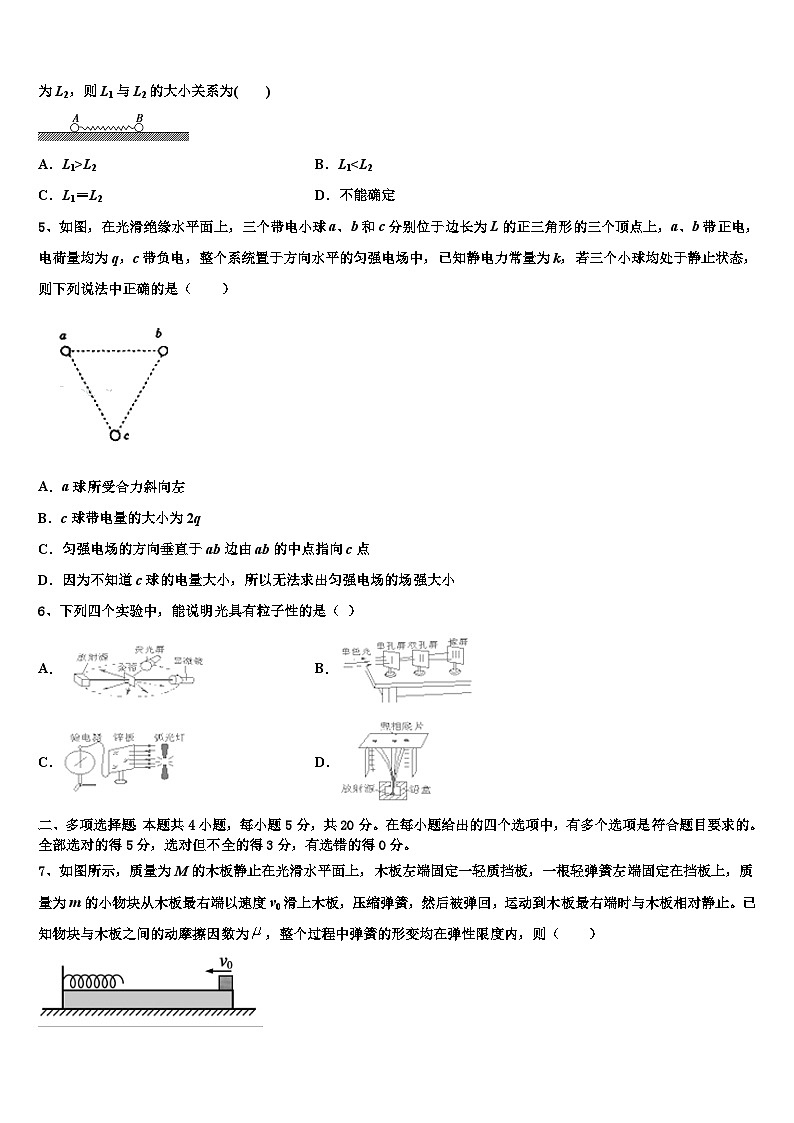 2026届安徽省宣城市七校高考临考冲刺物理试卷含解析第2页