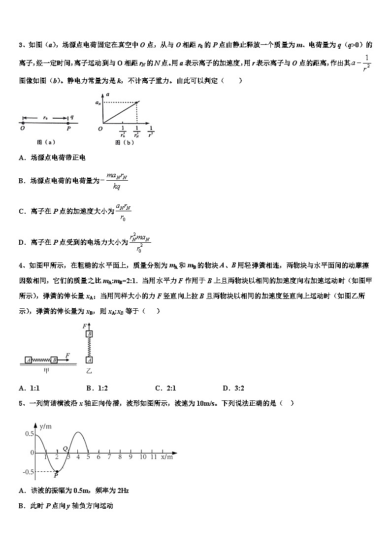 2026届安徽省滁州市来安县第三中学高三冲刺模拟物理试卷含解析第2页