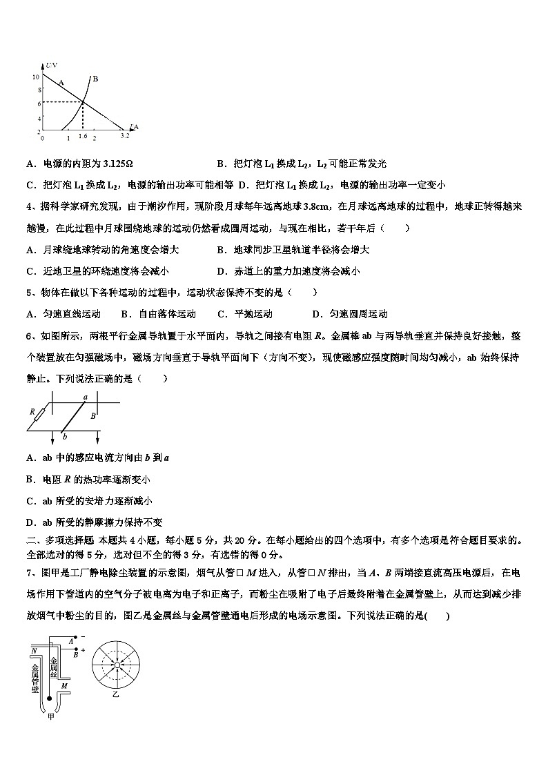 2026届安徽省滁州市来安县第三中学高三（最后冲刺）物理试卷含解析第2页