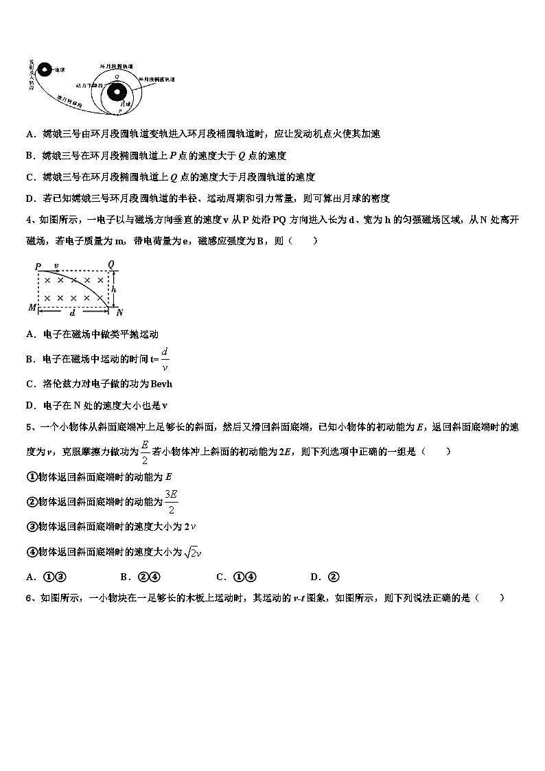 2026届安徽省池州市贵池区高三最后一卷物理试卷含解析第2页